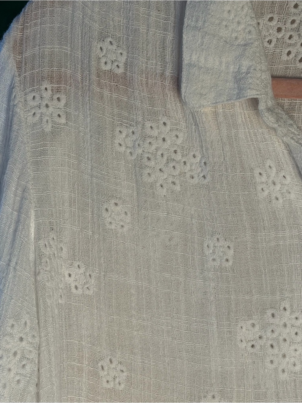 J. Jill Long Semi Sheer Eyelet Button Down Tunic/ CoverUp - Picture 10 of 11
